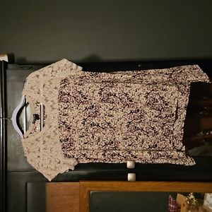 DKNY shirt with lace detail